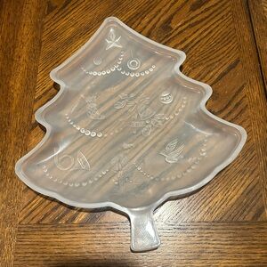 Clear Christmas Tree Shaped Serving Tray